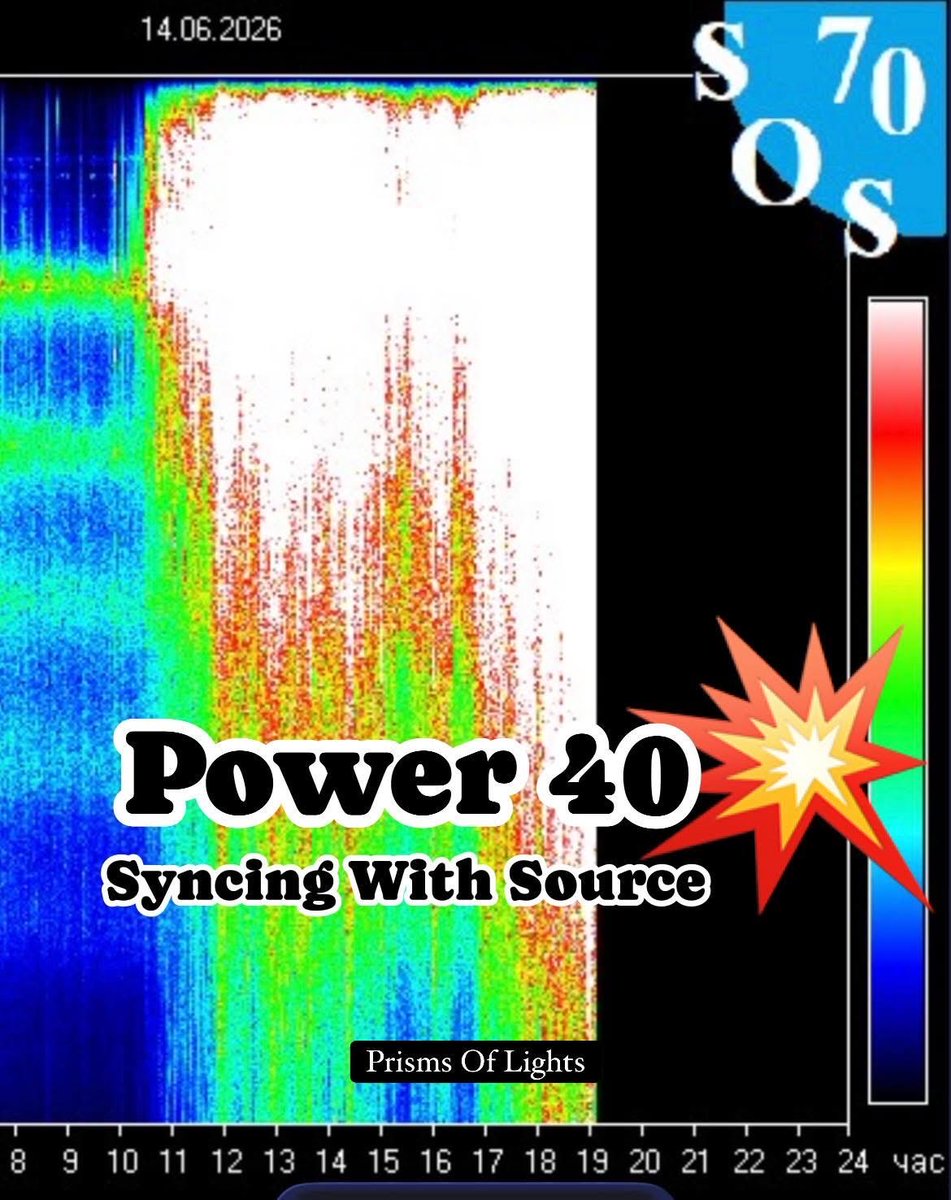 PaulGoldEagle's tweet photo. EARTH'S FREQUENCY IS BLASTiNG THROUGH THE ROOF
Hello Beautiful Souls, The Earth resonances are currently in a long duration saturation and whiteout. 

For nearly 8 consecutive hours the chart has been blasting into repeated near full whiteout conditions with energy pushing into the higher amplitudes range around 💥40 Hz.

Not a quick burst.

The graph has stayed elevated for HOURS.

This is taking us into Gamma Brainwaves: 
⚡️Anchoring In The Light⚡️

People across different areas are reporting:
• vivid dreams
• sudden wakeups
• ringing ears
• pressure/headaches
• restless sleep
• animals acting differently 
• electronics glitching strangely

What are you feeling? 

Make Sure to Ground if You are feeling overwhelmed: 
Hydrate
Regulate
Take Salt Baths
Heart/Brain coherence meditation
Spend time by the water and in nature 
Listen to Solfeggio or Binaural Beats. 
Remember to step into the heart and choose not to stay in distortion fields or inorganic frequencies and timelines for to long: choose sovereign: choose the you your soul and essence came here to be. One moment at a time. 

Know also via the higher evolutionaries 
that all distortion fields are currently dissolving and July is the UPGRADE OF THIS: Choose our Highest timelines by embodying the frequencies of them now: Broadcasting these frequencies into the field, not distortion fields or the background fields by default: This is our Soul Power and Higher Heart/Mind Broadcasting and co-creating our realities. 

I Am Sovereign 
I Am Soul
I Am Light Divine
I Am Love
I Am Peace
I Am Abundance

We are also currently in the powerful effects of a Super New Moon 14th/15th of June So the converging energetics are going to be felt over the next 3 days. ( check previous post for more information on this instruction sets out tomorrow  ) 

Big Love and Beautiful Bliss Fields⚡️🌟✨🤍
Prisms Of Lights