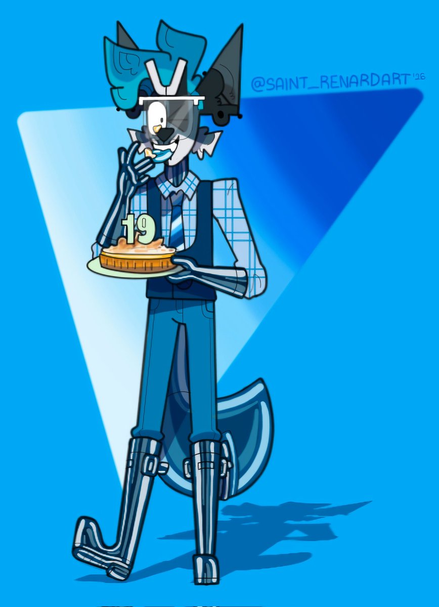 saint_renardart's tweet photo. Birthday Boot Fox!! 💙💚💛 https://t.co/GIROxUWAzm
