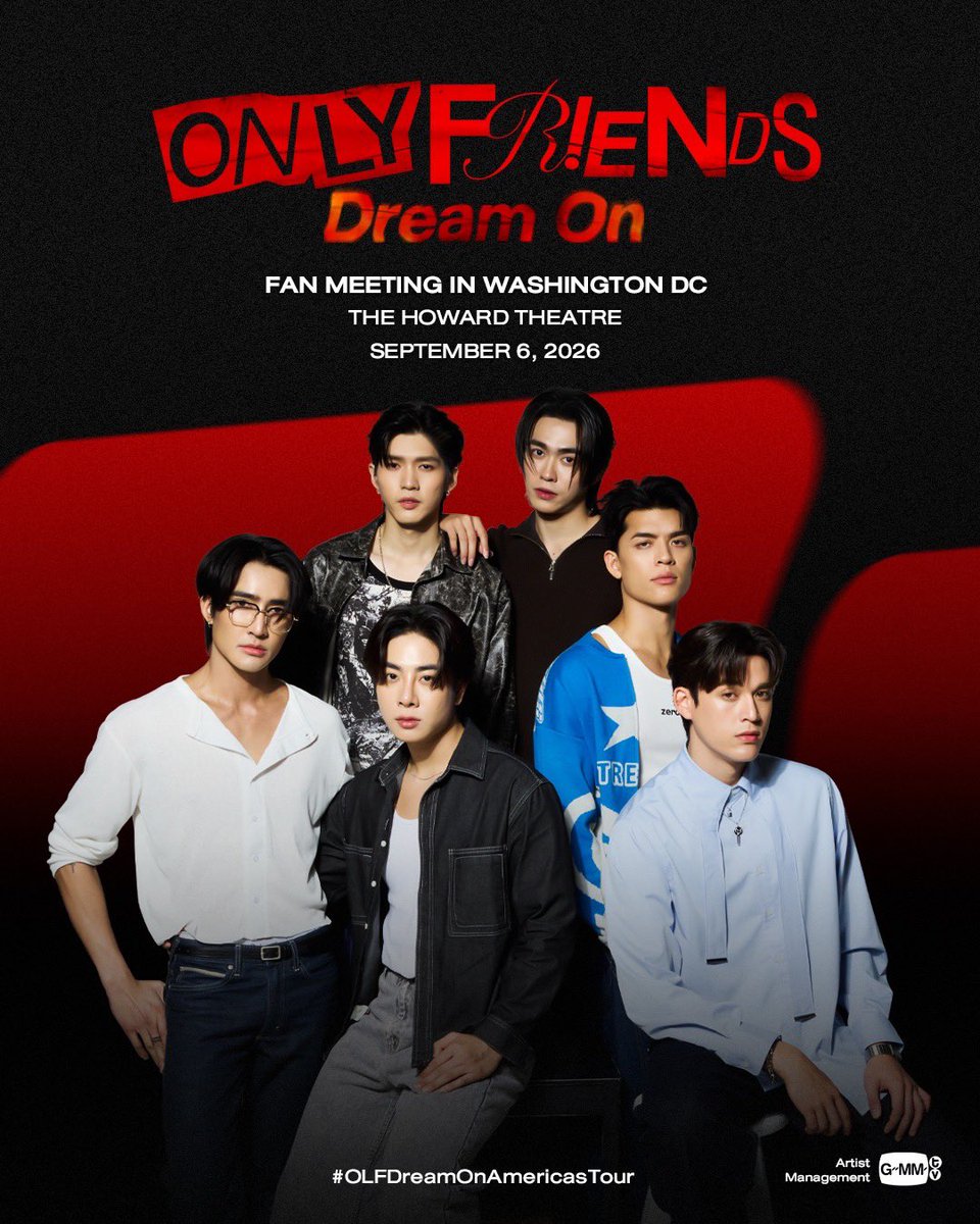 GMMTV's tweet photo. Washington DC, we're coming to see you! ❤️

Tickets for Only Friends Fan Meeting in Washington DC will go live on June 19 at 12:00 PM EST.

🎟 Available at https://t.co/hXGUKsfx0N

We can't wait to spend an unforgettable day with all of you!

#OLFDreamOninDC
#EarthMix #JossGawin #AouBoom
#GMMTV @Earth_Pirapat @wixxiws @Josswayar @gawincaskey @tnbau1 @besevboom