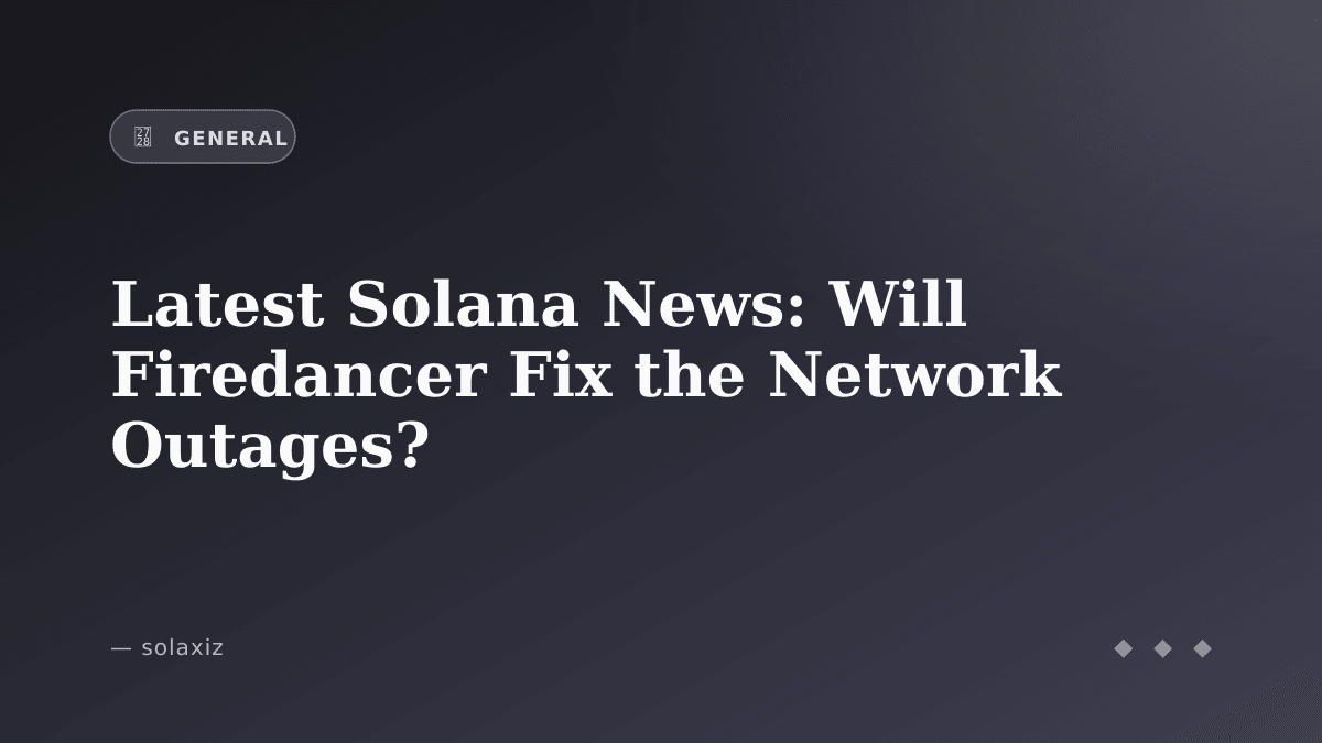 Cruxmint's tweet photo. Latest Solana News: Will Firedancer Fix the Network Outages?

Did you try to make a trade on Solana lately? If you did, you probably noticed some lag. Or maybe your transaction failed a few times before it went through. You are not alone. ...

https://t.co/yeTIRy85tl https://t.co/wJbxYsGnLH