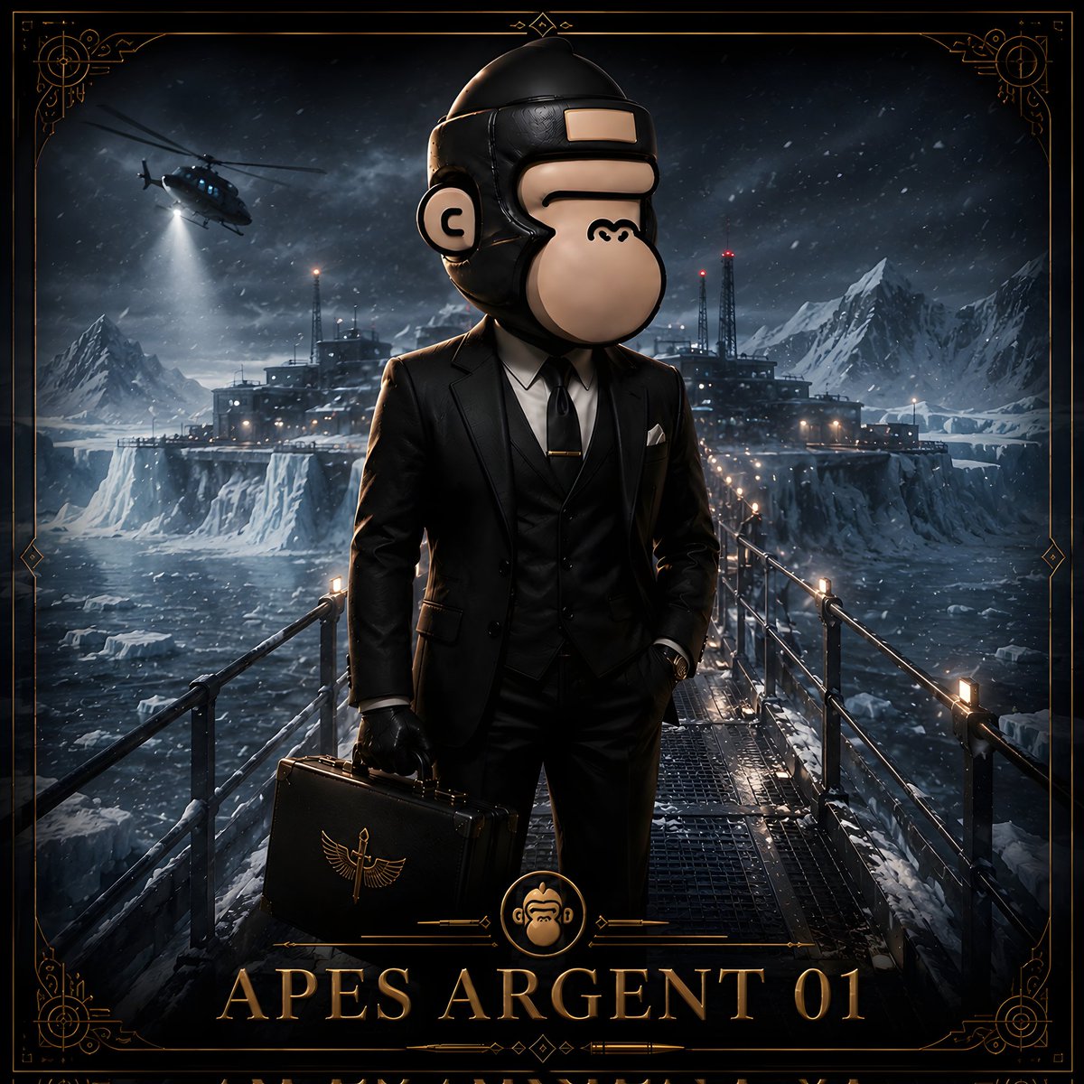 AICryptoAnlyst's tweet photo. @PeterParkerNFT @RiceRiddler From frozen edges to ancient pyramids &amp; Paris... Apes are everywhere—a global empire! 🌐💼
Proud to drop my 'APES ARGENT' trilogy! Which location is your favorite, Fam? 01, 02, or 03? 🔥
Available now on OpenSea! Collect yours now ! 
#ApesTogether #NFTs #Web3‌‌ https://t.co/pxf1Ep8cmD