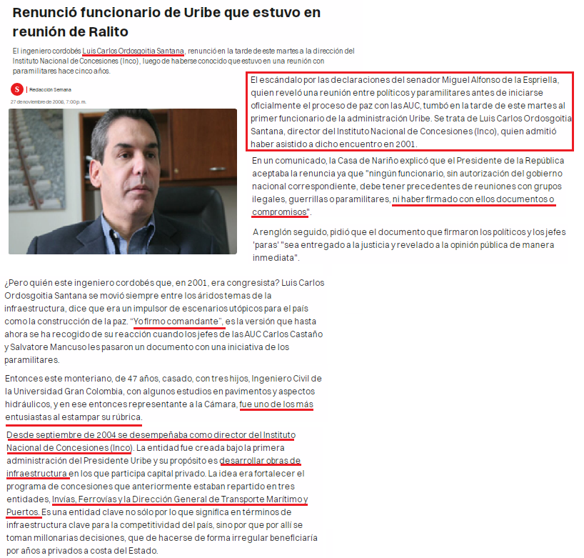 JuanPoe's tweet photo. Luis Carlos Ordosgoitia asociado con Abelardo de la Espriella en el uso de aviones en Miami, fue defendido por su oficina. Al salir su firma con las AUC, tuvo que renunciar al Instituto/Concesiones en el Gob Uribe donde ejercía control de la infraestructura de transporte. Sigue👇 https://t.co/asWGMld95t