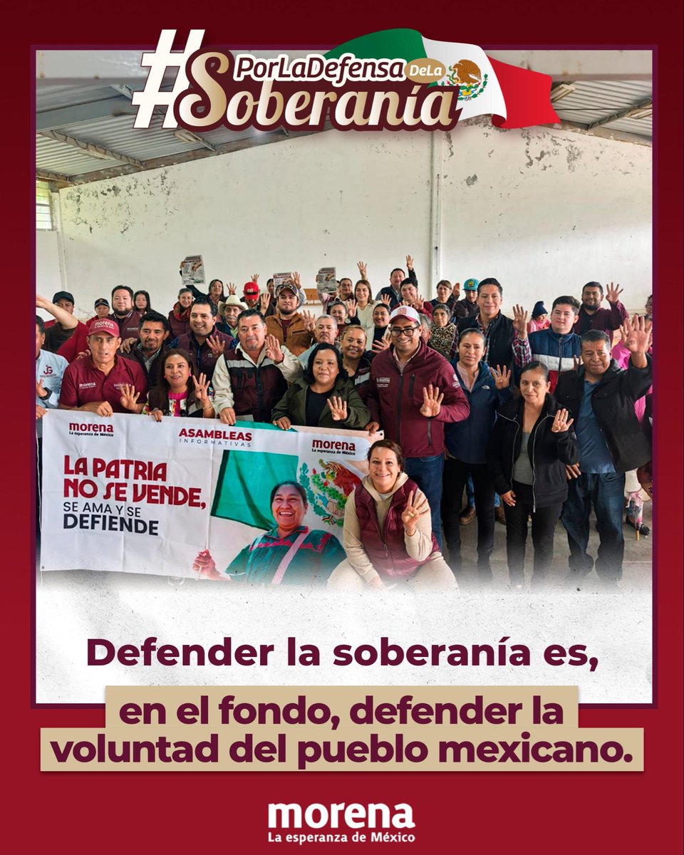 HugoPiceno's tweet photo. Defender la soberanía es defender el bienestar del pueblo.

Las Asambleas Informativas son un espacio para dialogar sobre la importancia de mantener un México libre, justo y con derechos para todas y todos #PorLaDefensaDeLaSoberanía https://t.co/LOohU9TcaP