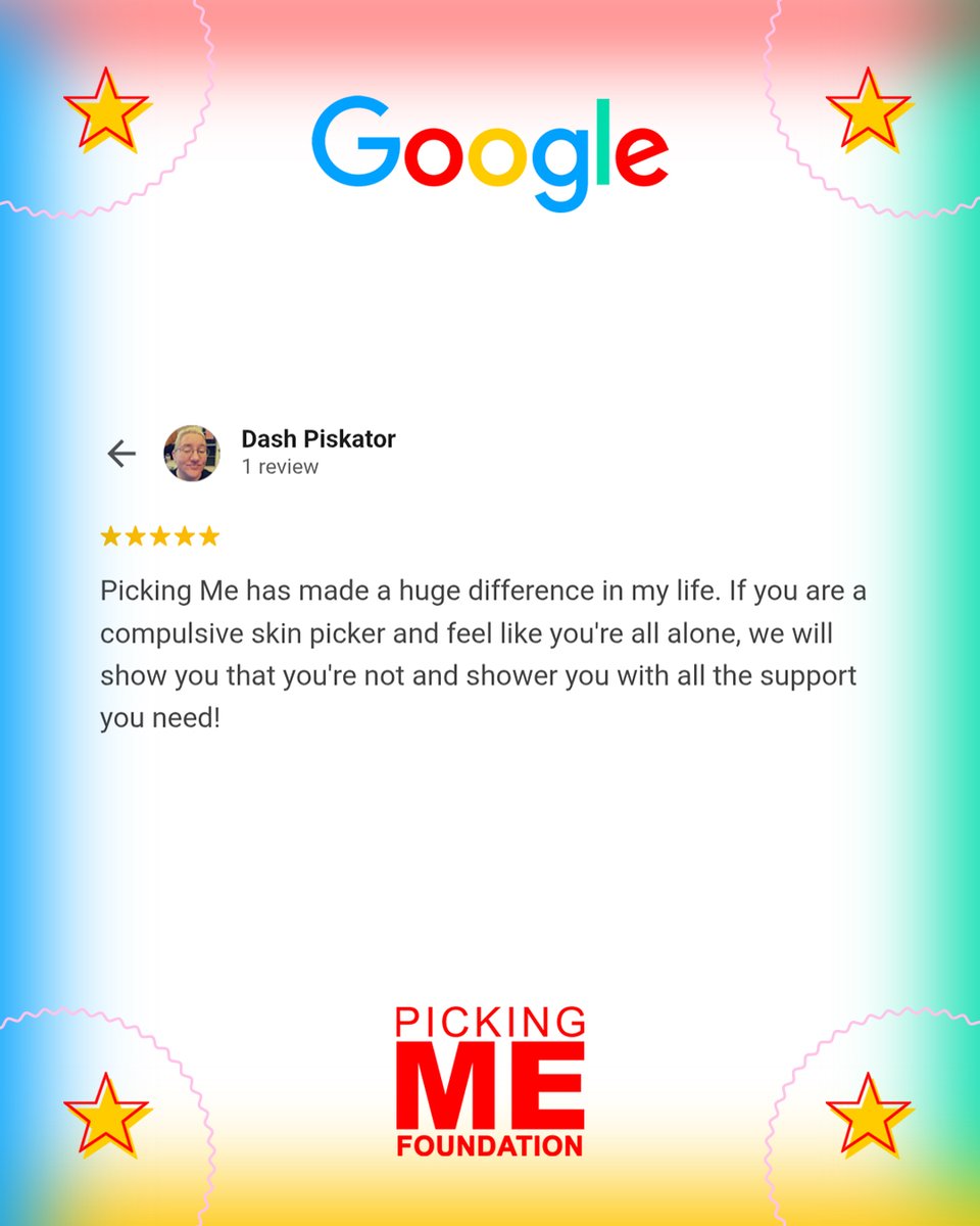 PickingMeFdn's tweet photo. Like what we do? Leave a #Google review!

Your feedback is what helps grow our reach and, in-turn, our worldwide community.

Search us up on Google and share your review today to help heal our tomorrow fam!

#SkinPickingDisorder #Dermatillomania #OCD #BFRB #SkinPicking https://t.co/OxOdZUQ465