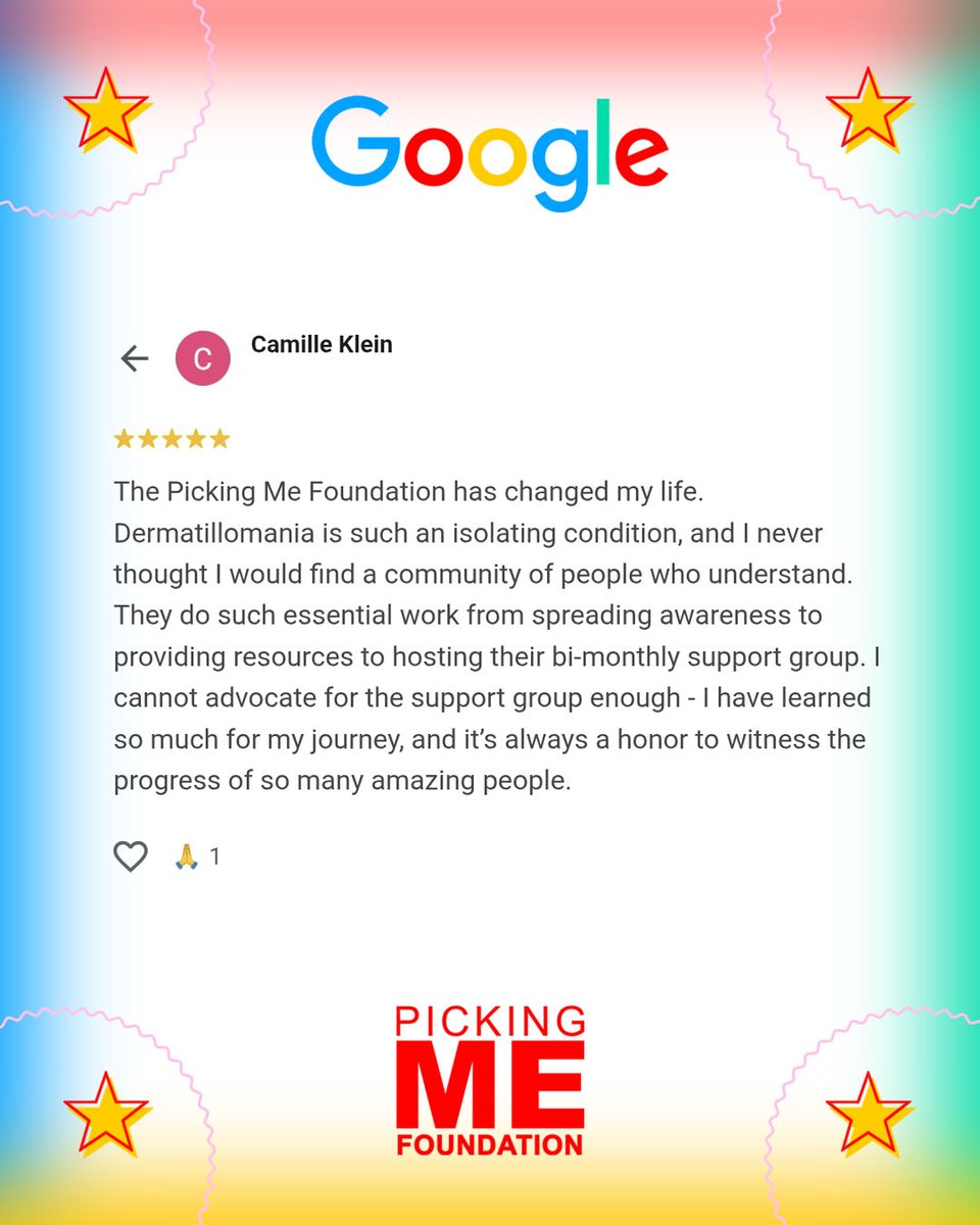 PickingMeFdn's tweet photo. Like what we do? Leave a #Google review!

Your feedback is what helps grow our reach and, in-turn, our worldwide community.

Search us up on Google and share your review today to help heal our tomorrow fam!

#SkinPickingDisorder #Dermatillomania #OCD #BFRB #SkinPicking https://t.co/OxOdZUQ465