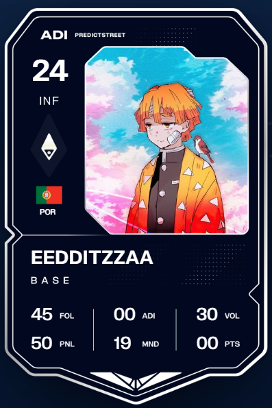 Eedditzzaa's tweet photo. My Base Predictstreet Card is in.

World Cup Sprint with @predictstreet officially starts now.

Building my daily streak to increase chances to win my FIFA World Cup 2026™ tickets!

Join: https://t.co/pWHqkJr1EJ https://t.co/7lEzm6stMd https://t.co/cqurOHCjrK