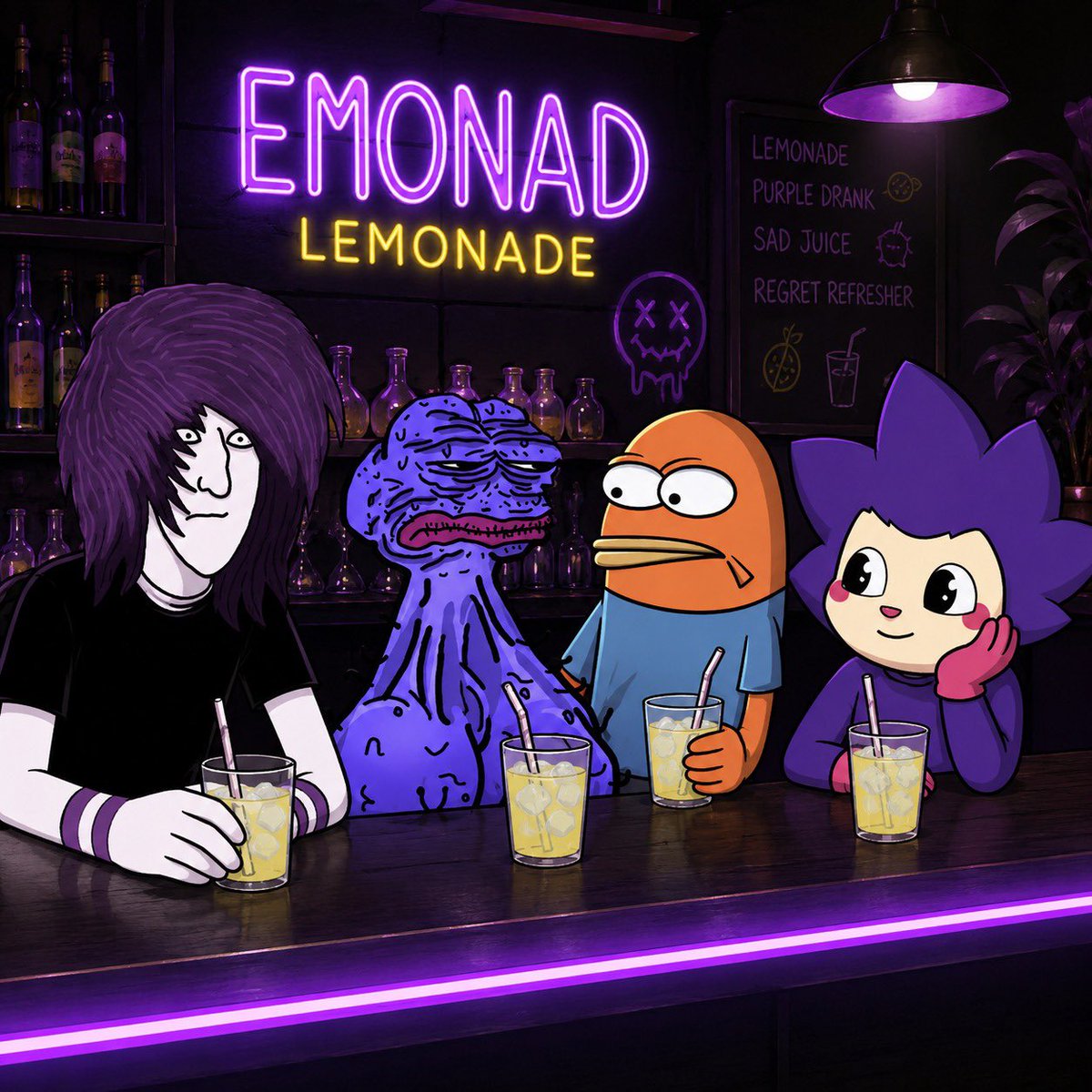 EmonadCoin's tweet photo. Gmonad

Coins down?

Sad?

When life gives you lemons, juice them, mix with alcohol, pour up, drank, stop being a bitch ass bear, go to @naddotfun, stfu and send it bitch

Everything looks free here 

Emonad https://t.co/kU10dgzDc1
