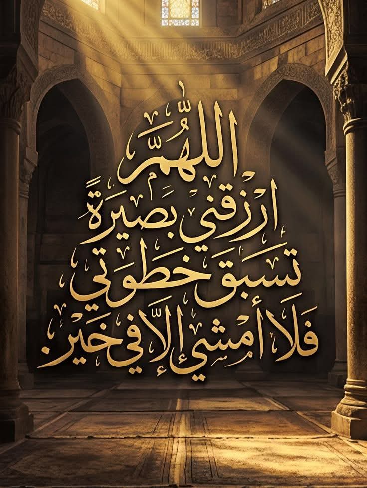 algzaar30's tweet photo. #رسالة_اليوم✍️
اللهم ارزقني بصيرةً تسبق خُطاي فلا أمشي إلى شرٍّ أجهله ولا أتردد عن خيرٍ كتبته لي.
 واجعل لي من نور حكمتك دليلًا ومن توفيقك رفيقًا في كل طريق. 🙏 https://t.co/clpW94OMVc