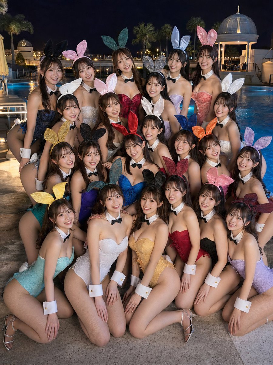 ph_laugh's tweet photo. 今夜のバニーは集合写真！
#AIart️️️️️️️️️️️️️️️️️️️️️️️️️️️️️️️️️️️️️️️️️️️️️️️️️️️ #AI美女 #AIグラビア #GPTImages2 https://t.co/VwAJJAB98o