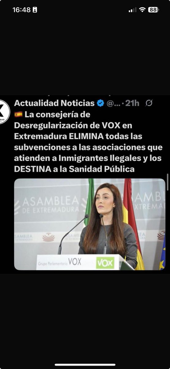 m_criad's tweet photo. Así se arregla España y no con vacuas promesas que nunca cumplen los PPsoe, donde ellos solo ven problemas para todo VOX llega ve y actúa. No hay problema cuando hay voluntad y decisión ¿Que la ley no lo permite? Pues se cambian las leyes que para eso están no voy a cambiarlas yo https://t.co/vqt0k5fSIe