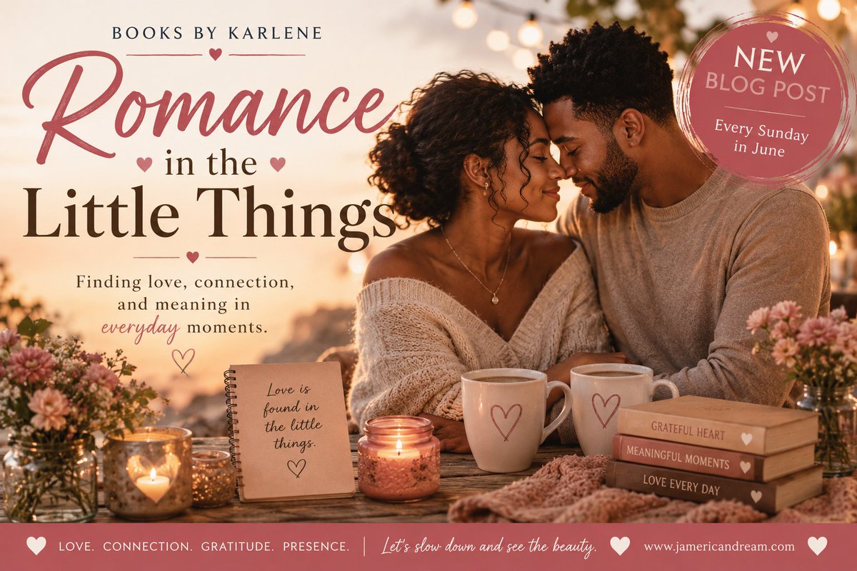 BooksByKarlene's tweet photo. Hey guys 👋🏽💕

When was the last time something small meant everything?

Week 3 is LIVE — Romance in the Little Things ☀️
Free worksheet + Love Toolkit on Stan Store 🎁
👉 https://t.co/mVHqMxdHwt
👉 https://t.co/jibtdAHAW9

#BooksByKarlene #SummerLove https://t.co/apHOngswmk