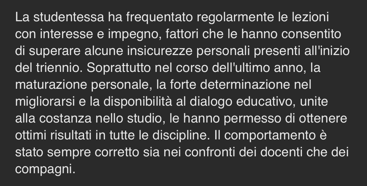 beacampaniello's tweet photo. è questa la parte della pagella che aspettavo io https://t.co/gkSMQXLbQe