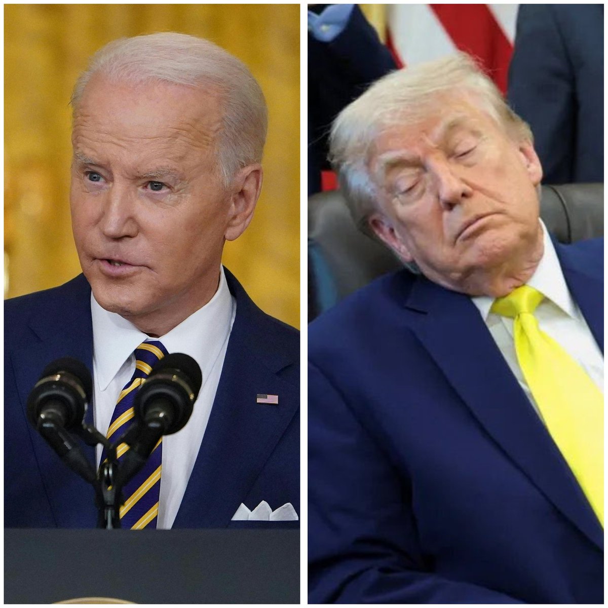 ChrisDJackson's tweet photo. Biden at 80. Trump at 80.

One rode bikes, worked out daily, passed historic legislation, released yearly physicals, and answered endless questions about his age and health.

The other falls asleep in public, rambles through speeches, looks visibly swollen, and has reportedly taken multiple cognitive tests ordered by doctors.

Guess which one the media treated like a five-alarm health crisis. 🙄