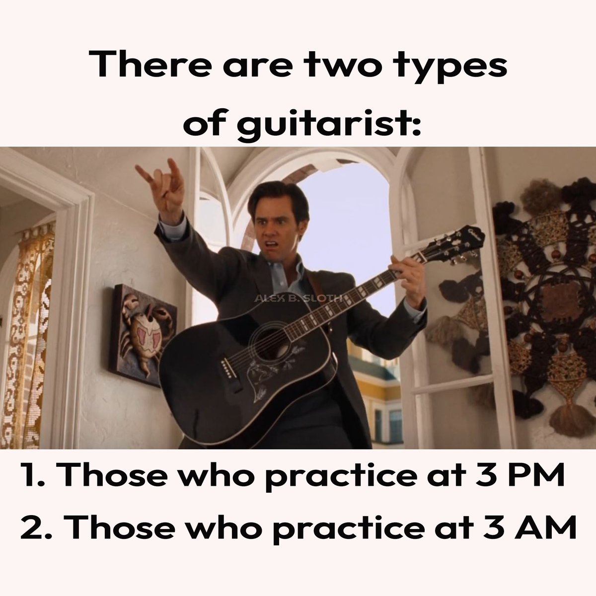 Alex_B_Sloth's tweet photo. Which one you are? π½ #slothx #memes #guitarmemes #musician #musicianmemes #guitarplayer #musicmemes #guitarist https://t.co/MDkMlDvNa5