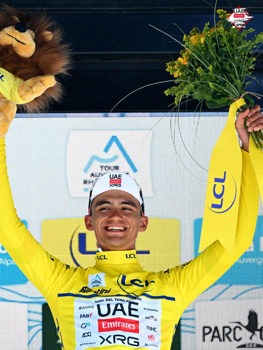 notUAETEAM's tweet photo. 🦅🇲🇽 Keep soaring, @SleepwaIk3r!

The first Mexican rider in history to win the #TourAuvergneRhoneAlpesRP  overall title 🏆🇫🇷

A week to remember. A victory for the history books.

Volar, volar, Torito 🐂🔥

#WeAreUAERP https://t.co/pYXBYOvWn9
