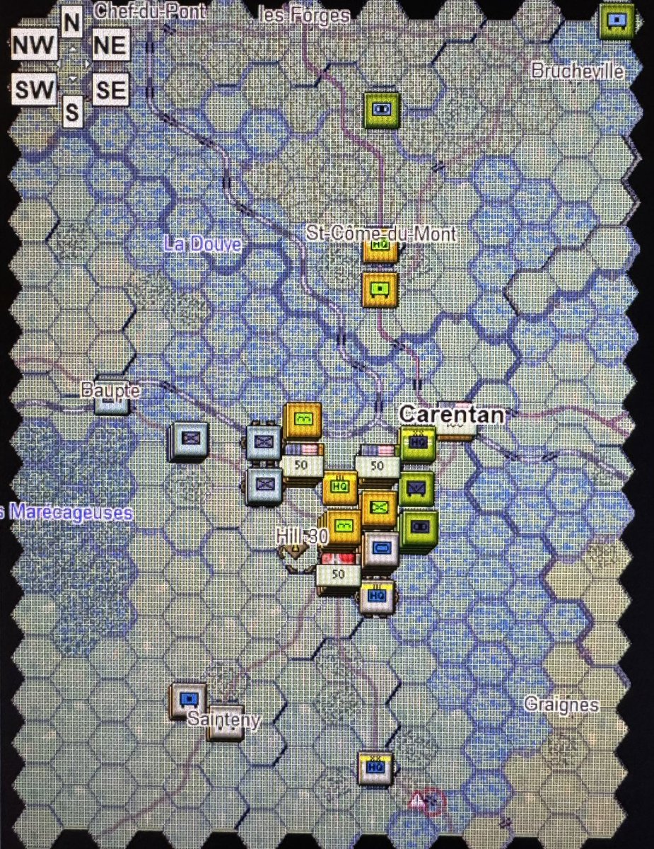 Mazarin01's tweet photo. Petite partie en 10 tours sur l’opus Normandy’44 dans la série Panzer Campaigns de @WargameDS. ⤵️ https://t.co/f5ON61OLse