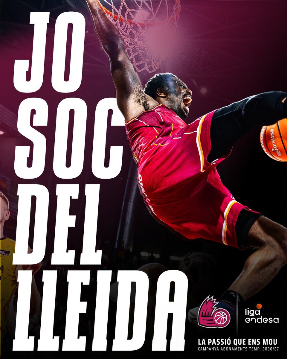 flleida's tweet photo. Per una temporada 2026-2027 amb més esmaixades com aquesta 💥🏀

⚠️ Recorda:
17/06: últim dia per renovar l’abonament
18/06: alliberem seients
19 al 22/06: canvi de seients (important: cal haver renovat prèviament!)

🔗 https://t.co/V04KDPwEME

#JoSocDelLleida #LigaEndesa #Lleida https://t.co/Cp5hjLAsk4