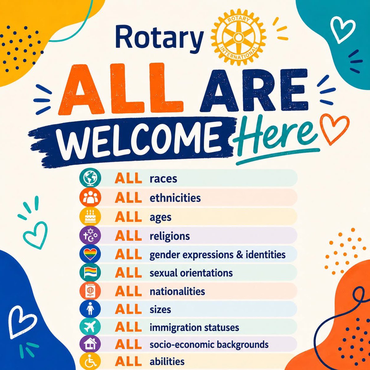 ajaxrotary's tweet photo. @Rotary is the largest and most inclusive networking service organization in the world! Come one  come all ! you are welcome! @ajaxrotary @AjaxRotaryCC https://t.co/rwezwRzTvD