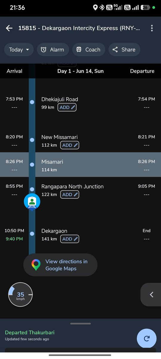 babypixie55's tweet photo. Dear,
@DRM_RNY @gm_nfr @nfr
Rangapara to dekargaon dist-19km. Time takes 45 min to reach
We know it's an elephant corridor.but solution is there. 
Think about increasing train speed. 
Intercity becoming a tram train.
#indianrailway @RailwaySeva @AshwiniVaishnaw https://t.co/AW9mqH3ywv