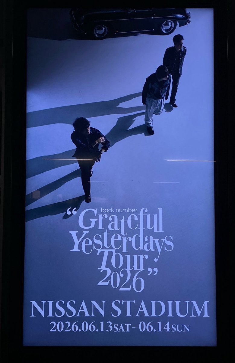 bnsunu's tweet photo. ※Grateful Yesterdays Tour 2026 のオブジェクトやツアトラの写真を含みますご注意ください※

Grateful Yesterdays Tour 2026 

2026.06.13-14 日産スタジアム

#backnumber
#gratefulyesterdaystour2026
#backnumberスタジアムツアー https://t.co/p5Z6IdK1Gt