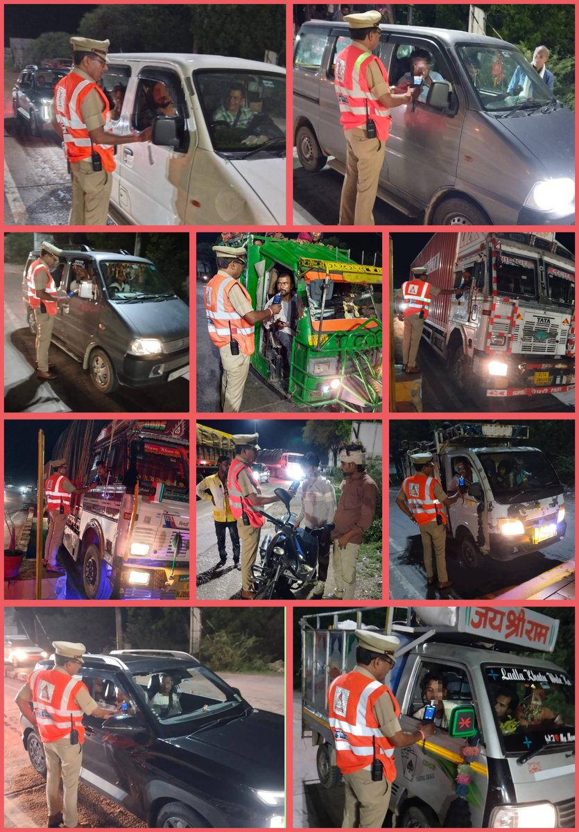 Agratraffic's tweet photo. आज दिनांक 14.06.2026 को #DCP_Traffic श्री सोनम कुमार के निर्देशन में @Agratraffic द्वारा NH-19 मार्ग पर विशेष अभियान "मदिरा/मादक दृव्यों का सेवन कर वाहन चलाना" के अंतर्गत #ड्रिंक_एंड_ड्राइव करने एवं यातायात नियमों का उल्लंघन करने वाले वाहनों के विरुद्ध नियमानुसार आवश्यक विधिक कार्यवाही की जा रही है।

@uptrafficpolice 
@agrapolice