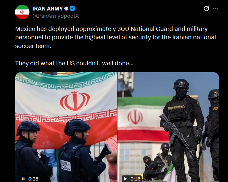 DodoDont3's tweet photo. @IranArmySpoofX They also protect Drugcartels...they only protect corrupt shijt....
If they would protect the people of Mexcio, they would beat the shit out of drug cartels... they are traitors. https://t.co/dyvKFdHJnb