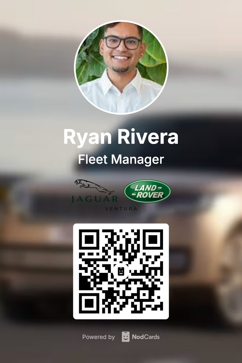 nodcards's tweet photo. 🚨 Your business is missing out on easy growth opportunities. 

Every new hire is a signal to your customers that you're a trustworthy and growing business – everyone wants this.

NodCards gives you instant credibility with real visibility into where and how your team is working. Just scan, click, connect – for everyone.

@Land Rover Jaguar Ventura gets it. 

Your first digital business card is free: https://t.co/EpPbJISMj4

#jlr #ventura #dealershiplife #digitalmarketing