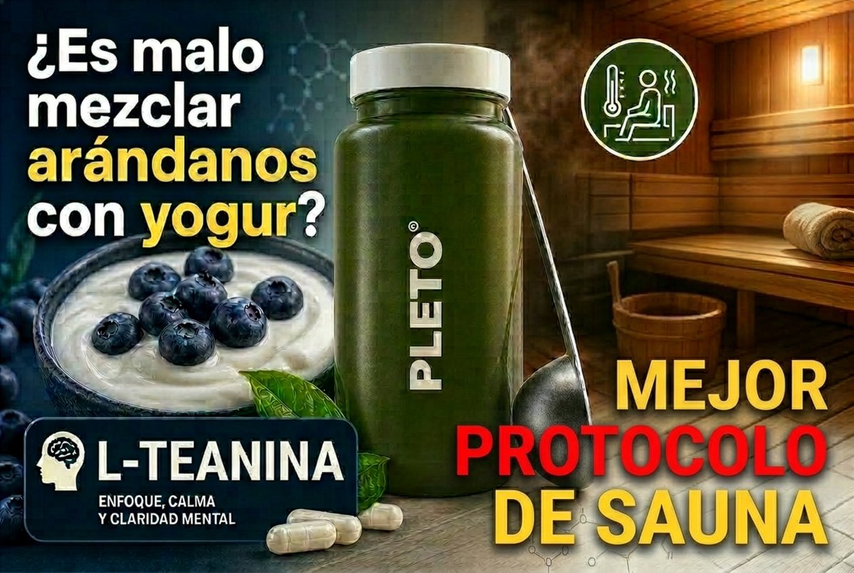 FITrebelde's tweet photo. Hoy respondo las siguientes consultas:

– ¿Es malo combinar arándanos con yogur?

– Pleto: suplemento de verdes.

– Protocolo óptimo de sauna: frecuencia, temperatura, momento…

– L-teanina para descanso, ansiedad, concentración…

– Variantes genéticas y deporte.
https://t.co/X6SlAcW6d0