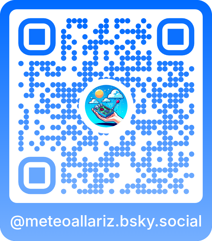 Meteo_Allariz's tweet photo. Despois de 5 anos na rede, chegou a hora de deixar X, xa que desapareceu o plan de balde da api. Podedes seguir consultando os datos na web (https://t.co/sS6t2zkppv), no perfil de bluesky accessible dende o seguinte enderezo https://t.co/kbm86z2fiq ou con este qr 👇👇 https://t.co/uDrrD8knSE