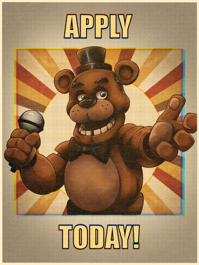 CrescentNightST's tweet photo. Your Future Starts at Freddy Fazbear's Pizza!

#FiveNightsRewritten #FNaF https://t.co/uvWxxqLSom