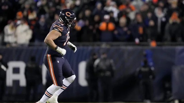 Nickdabearfan's tweet photo. No matter what happens to Ozzy Trapilo, he’ll always be a legend in my book for hopping off the field on one leg with a career altering injury to preserve a timeout late in a playoff game https://t.co/6XJoFdcUO1