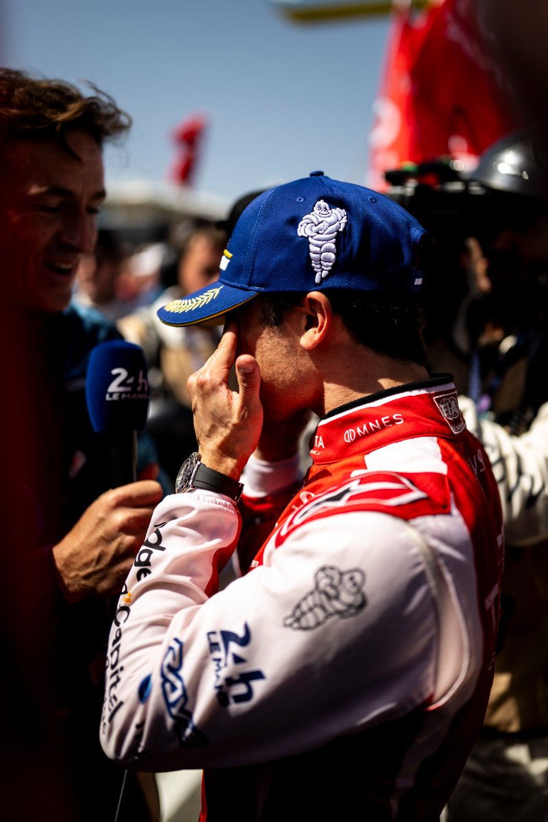 FIAWEC's tweet photo. When all the teamwork, dedication and perseverance pays off 🥹

A long awaited return to the top step at Le Mans.

#WEC #LeMans24 #Toyota @ToyotaRacingWEC https://t.co/apQ34sjmiT