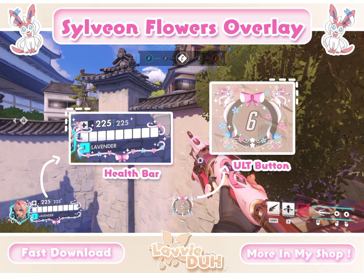 LavvieDUH's tweet photo. NEW @PlayOverwatch OVERLAY !!
POKEMONS SYLVEON ⋆˚🌸˖°

> Now on my Etsy for only £3.50
⭐️ linked in bio/Replies ! ⭐️

All likes, Comments &amp; Reposts help so much :) 

[ #overwatch #overwatchoverlay #overlay #twitch #streaming #anime #pokemon #sylveon #eevee ] https://t.co/UjOZz9PGoo