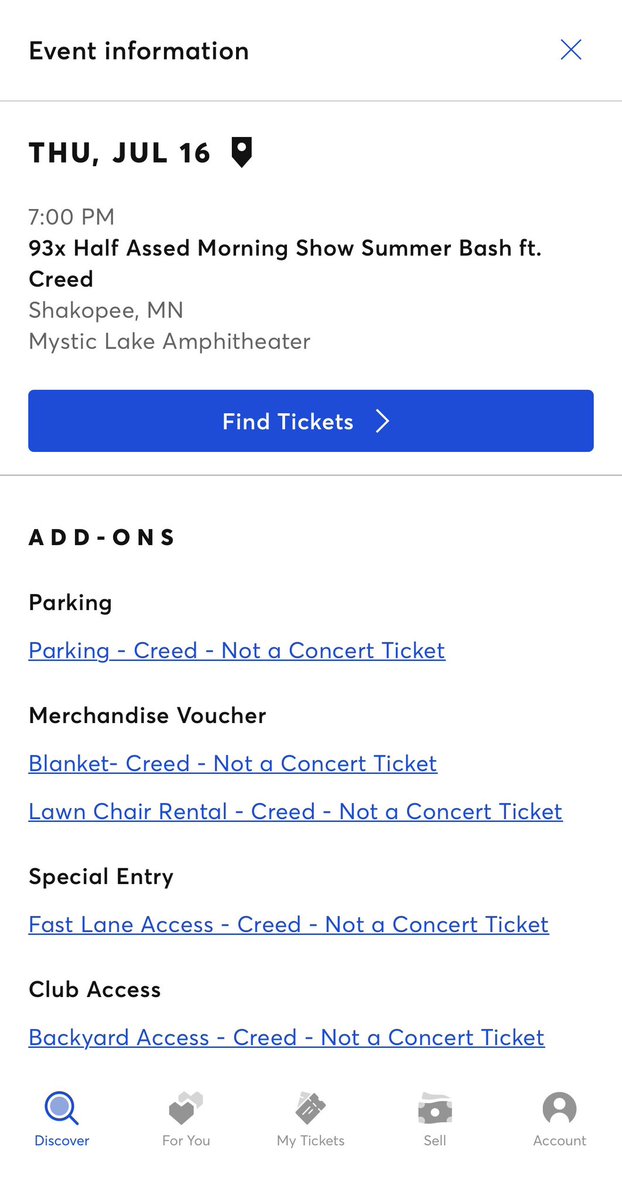 Anna07016's tweet photo. Line up: 
-Creed
-Bush/(BUS?)
-Tim Montana
Checked the tickets app, may Livenation did wrong info bcs It only has rock bands. Too strange if bus’s new target is adult rock fans. Or maybe I’m a wrong🫠 
#BUSbecauseofyouishine https://t.co/LOK6mXyxbc