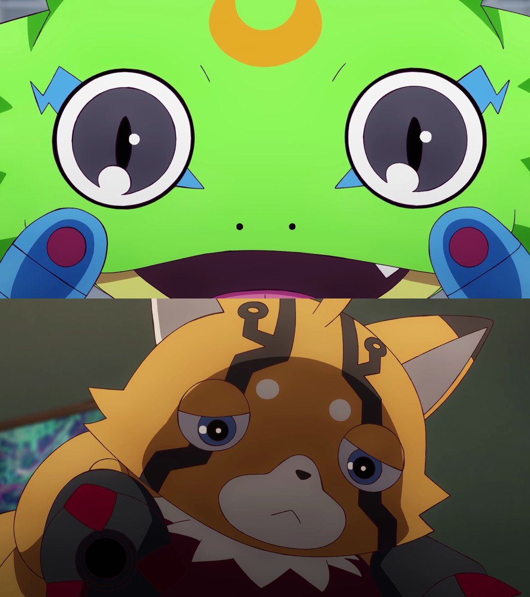 ToeiAnimation's tweet photo. New episode of DIGIMON BEATBREAK, “Rampaging Instinct” is now available to watch!

Reina trains hard with Pristimon to get back at Rose. Meanwhile, a series of bombings targeting World Union facilities linked to GIFT occurs. Overwhelmed by anxiety and losing focus, Reina lets the target escape and starts to lose confidence.

Watch the brand new episode now on simulcast!

#Digimon #BEATBREAK