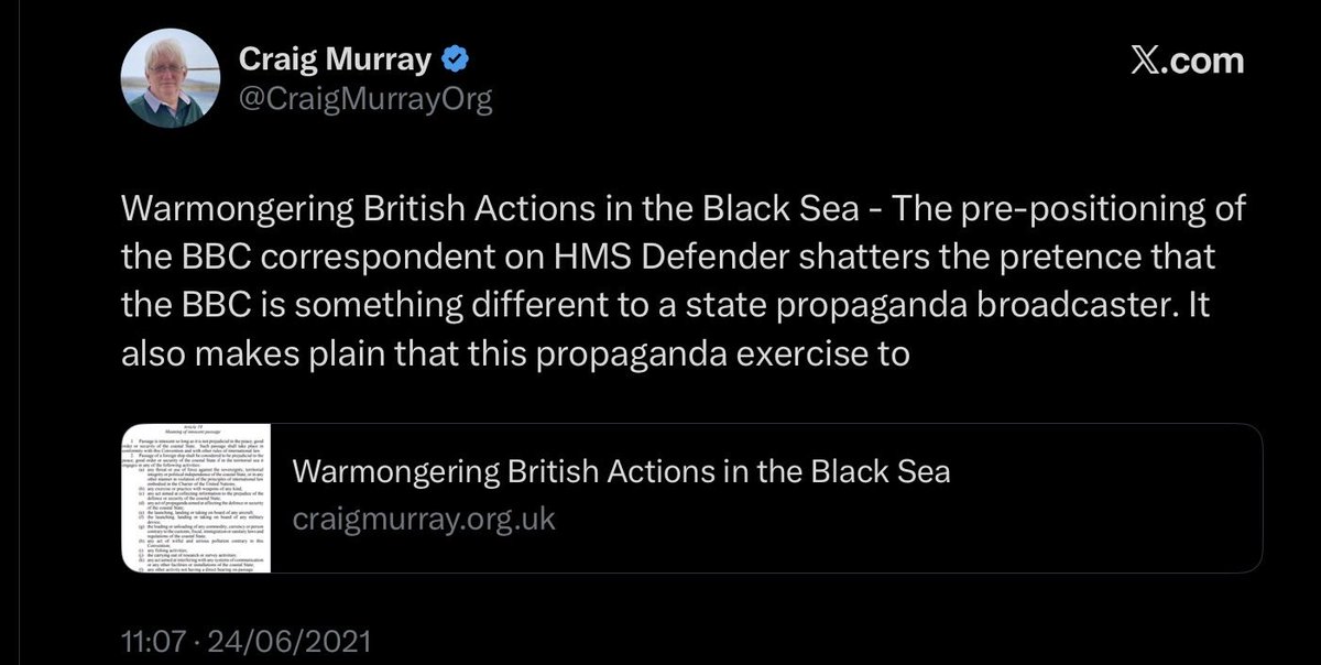 haplessdan's tweet photo. @CraigMurrayOrg Oh so you’re now in favour of exercising right of passage in recognised sea lanes? I struggle to keep up since just five years ago you held very different views. https://t.co/WwakE7DCyo