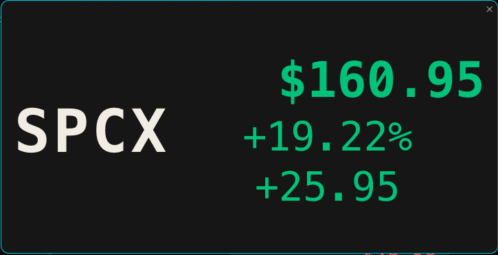 masontheguy_'s tweet photo. I said people shouldn't be buying into $SPCX just yet. But if you bought at $135 only to sell now, you know nothing about trading. PERIOD.....

$SPY https://t.co/ZkCRlZ6rZx