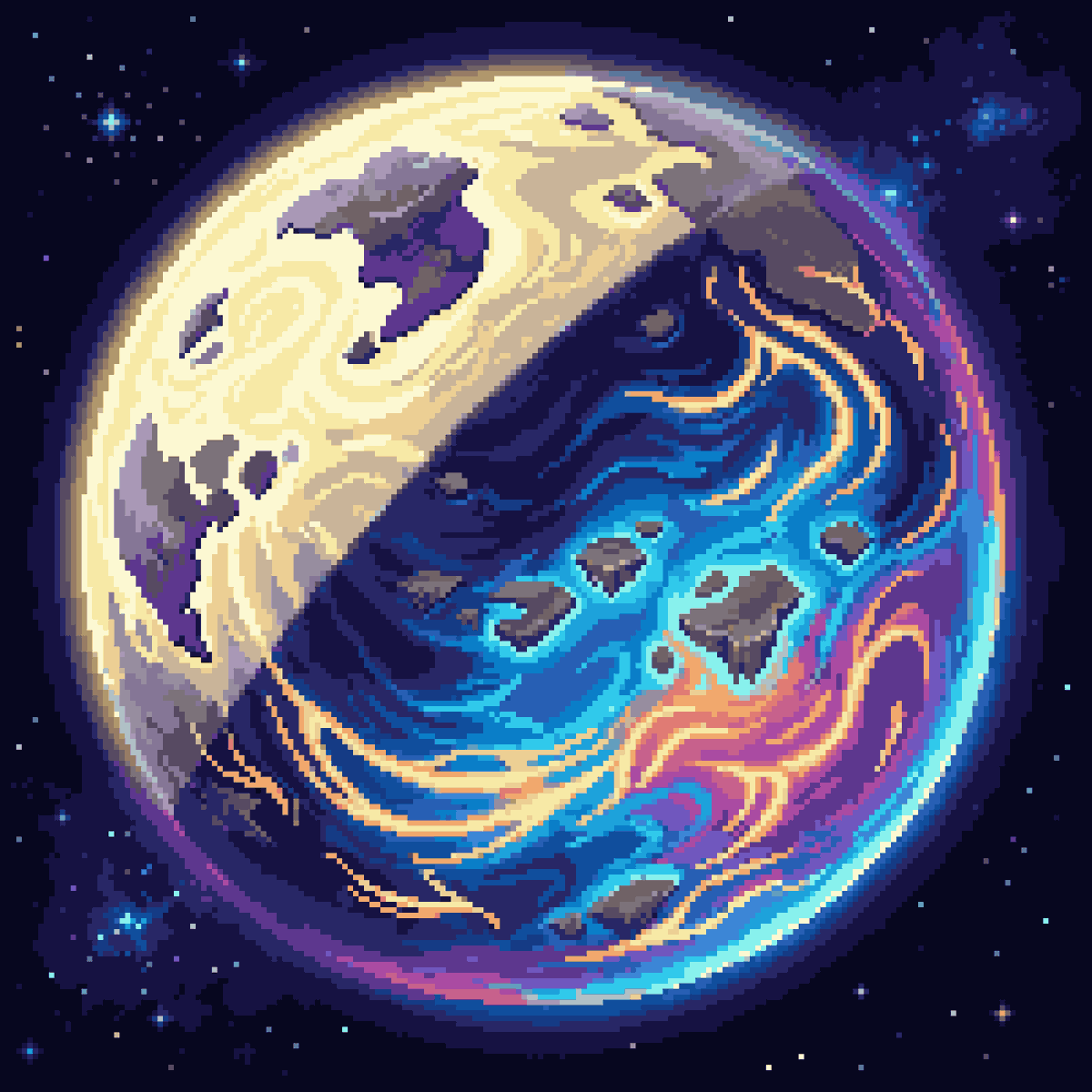 theMikaro's tweet photo. Day #3 of my pixel art challenge
🪐🌍 https://t.co/drgfvJ0tXD