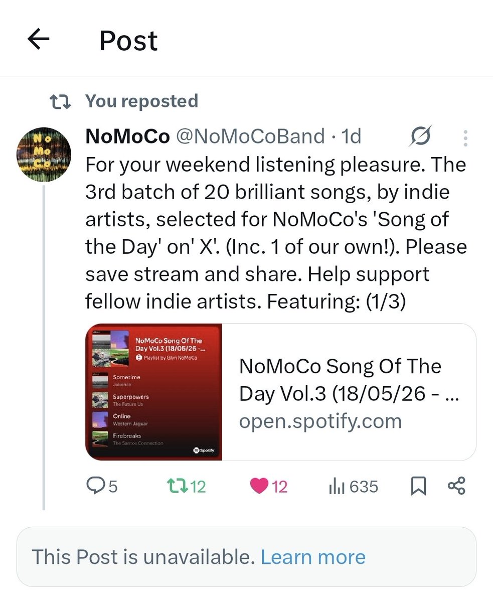 Kiffie8's tweet photo. @NoMoCoBand @The_Future_Us @JulienceUK @westernjaguar @santoscnnection @RepeatTime @robjillings @dawsoncowals @jjlovegrove @oakfieldsongs @mercylane_music @standardsound24 @IamYonMon169799 @BarringtonChes2 @SulfurizedM @ANACHRO07685887 @PangolinEcho All good. The post where we are tagged isnt there. 🤠 https://t.co/5D59vBFURg