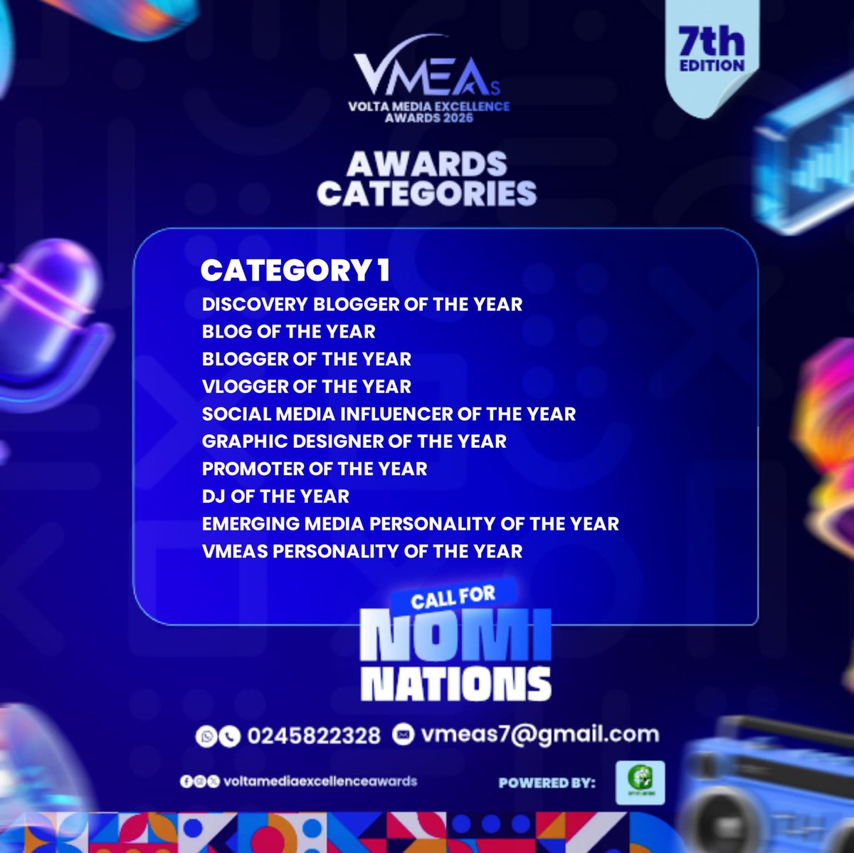 dogbey_atsu's tweet photo. Nominations for this year's @VMEAwards 2026 officially end tomorrow, 15th June. Kindly file your favourite media personalities now🙏

Brazil || Scotland || Thomas Partey || Baller || Morroco https://t.co/hnkw53UOJe