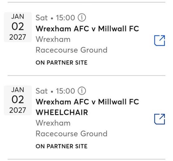 The1885Show's tweet photo. Someone at Ticketmaster’s getting sacked then 😂 #Millwall https://t.co/1OpYZoA0Md