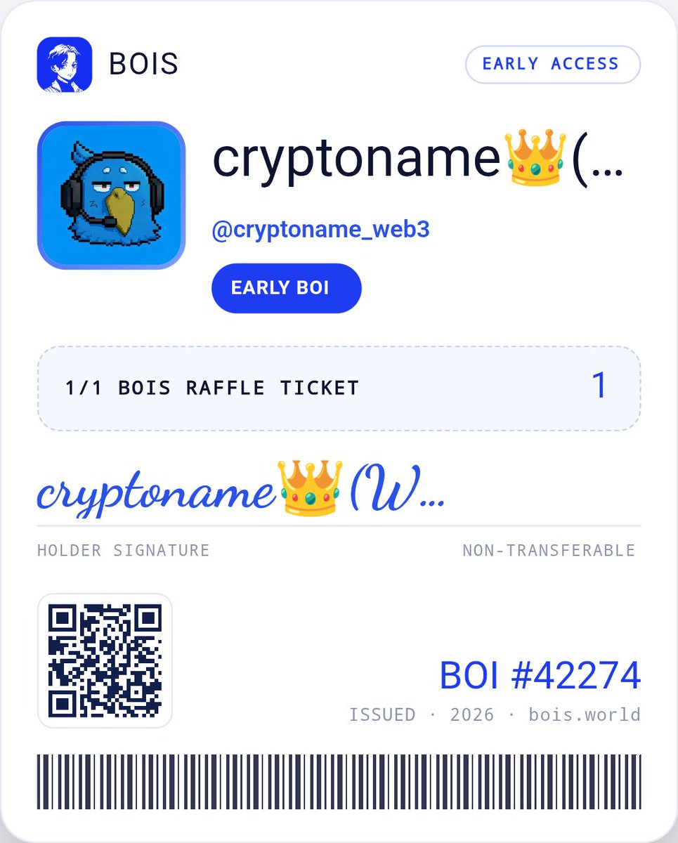 cryptoname_web3's tweet photo. @boisxyz are coming home to Ethereum

Submit your profile to secure your spot and earn a ticket for the 1/1 BOIS raffle

https://t.co/LsxjrgiLxp https://t.co/B4VUpAgRFt