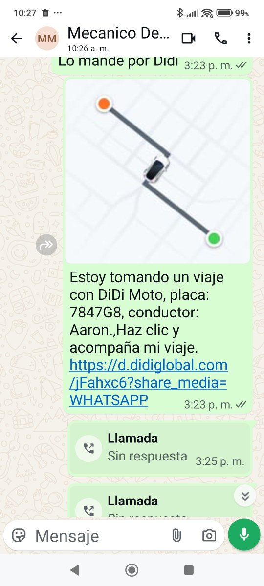 servicio_alex's tweet photo. Solo paso para advertirles que no usen 
@DiDi_Mexico
no entregan los envíos,se los roban moto placas 7847G8  y no hay quien responda, solo saben decir , lo sentimos , así que abusados https://t.co/xsNQsgXbYk