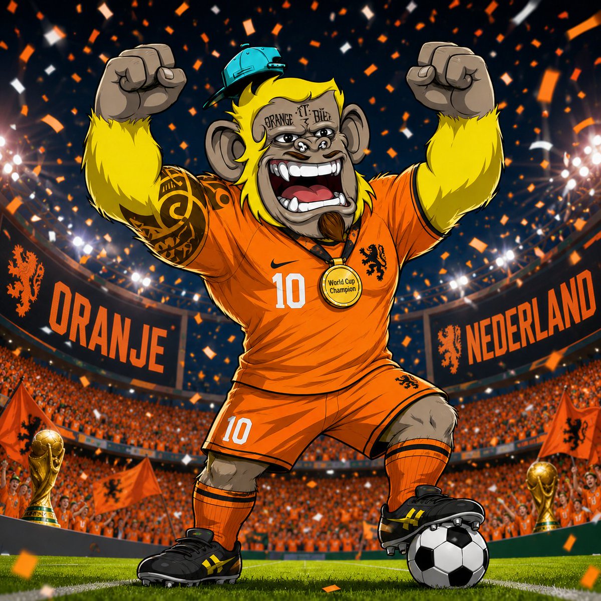 MintiesNFT's tweet photo. Today Germany - Curaรงao at 5pm UTC and Netherlands - Japan at 8pm UTC, both are live streamed in our Discord.
Credits to @AdelankePe50622 for the German Gorilla.
#Worldcup2026 #worldcupfootball #nftcollections #nfts #apechain #ape #seinetwork #eth #ethereum https://t.co/i5jzbb9ZWR