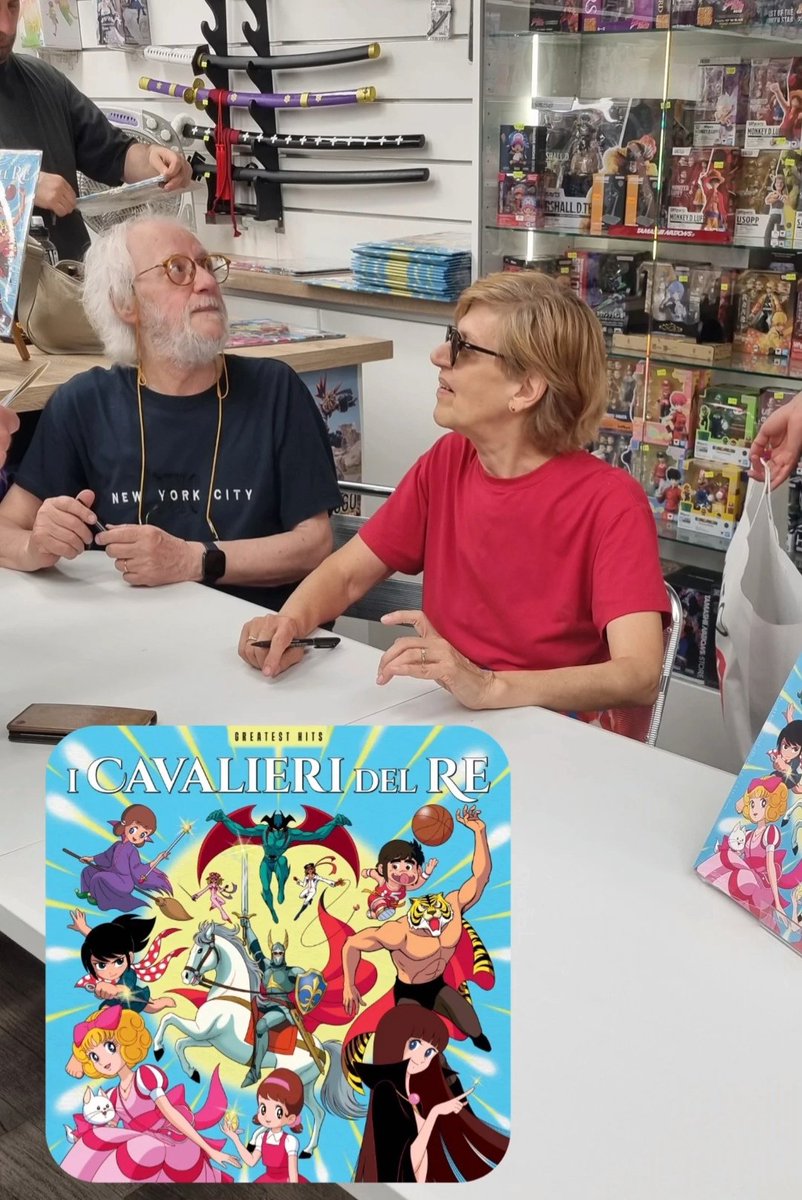 GiapponeTvb's tweet photo. Riccardo Zara. 💥 Finalmente!!
E la "Zia" Guiomar 💞
Grazie Sprea Comics ✌️🇯🇵
#icavalieridelre #sigletv
#anni80 #tigerman https://t.co/sn0WqPzPID