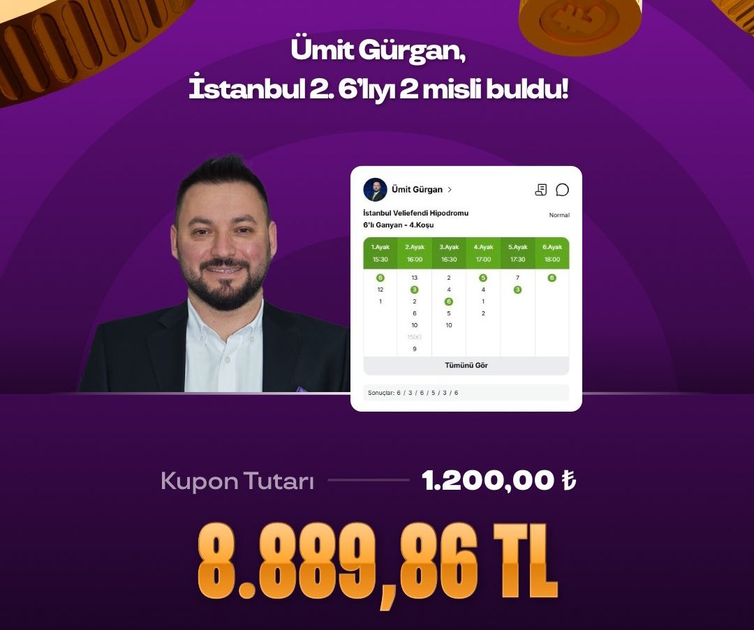 mitgrgan's tweet photo. Dün Ankara 1.2. altılılar sonrası bugünde İstanbul programında 1. ve 2. altılıları  haneye yazdırmayı başardık ✌️😉🍀 https://t.co/LtZTSPZAH9
