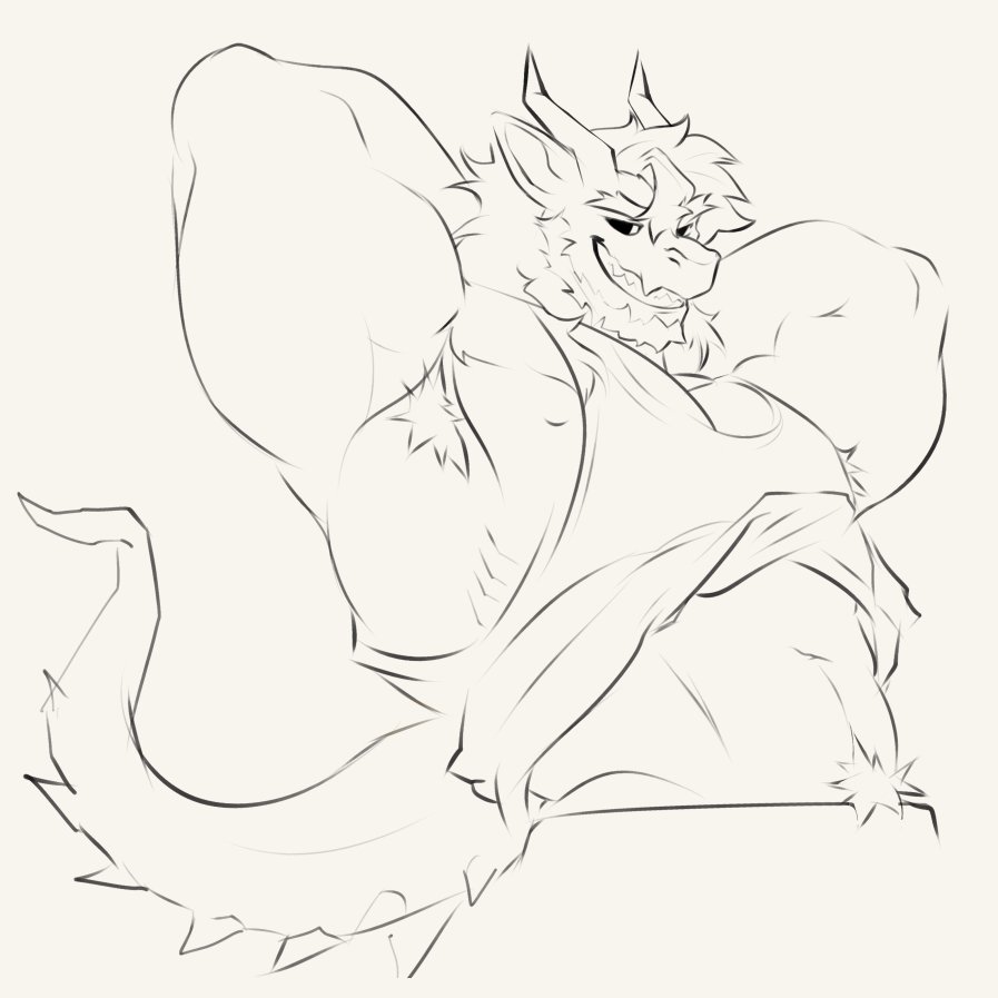 KovaPaws's tweet photo. Dragon Sketch for Oomf🐲@dergrein https://t.co/Pg3FaaCZm5