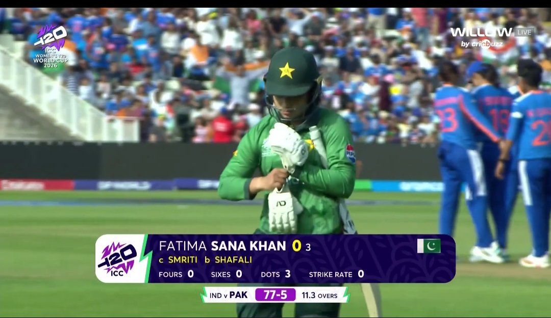 Cric46966's tweet photo. <Meet Pakistan women's team captain Fatima Sana Khan

< Her father is member of Pakistan based terror group Lashkar e taiba 

< She mocked killed indian after pahalgam attack

< During the match she mocked about rafael

<She always post anti india stories on insta 

And that's her performance on field against India
