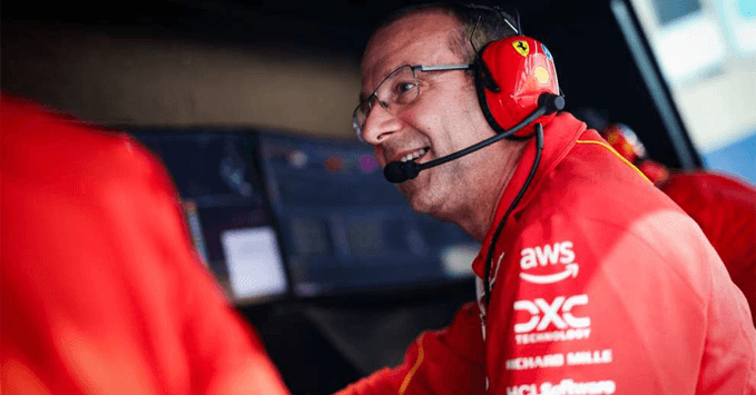 FanaticsFerrari's tweet photo. 🚨| Recent upgrades have turned the SF-26 into the highest downforce car on the grid. In Barcelona, this translated into reduced sliding, improved tyre management and particularly strong race pace.

Earlier in the season, Ferrari often struggled under high temperatures, but in Barcelona, the SF‑26 showed low degradation and consistent performance under thermal stress.

Loïc Serra and Diego Tondi have played central roles in overall vehicle development and aerodynamics.
