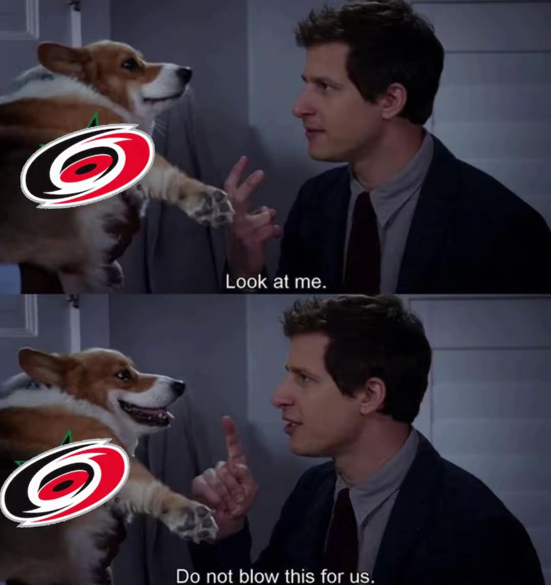 SensFanNL's tweet photo. we’re all counting on you, canes. https://t.co/8AfSWn4T99